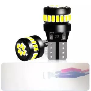 2PCS Canbus T10 W5W LED 소형 전구 밝기의 3014 24칩셋 자동차 방향 지시등용 360도 조명