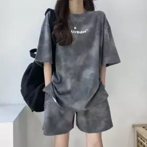캐주얼 물감 여성 상하세트 set01 트레이닝 바캉스코디 여자 운동복 여름옷