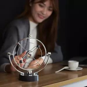 회전형 뉴턴의요람 진자 운동 밸런스볼 모빌/장식/키네틱/아트/거실/무한동력/장식용/구슬/움직이는/오브제