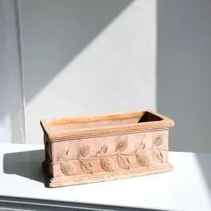 이탈리아 수제 토분 직사각 27x12x11cm/분재/텃밭/분갈이/베란다/플랜트/창틀/토기/화분/식물/다육이
