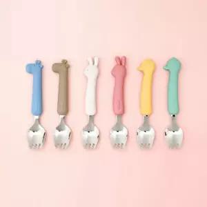 어린이집 준비물 실리콘 포카락 포크 일체형 세트 유아스포크 어린이포카락 유아포카락