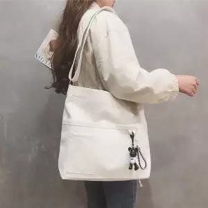 메신저백 캔버스 키링 면가방 데일리 면에코백 가방 곰돌이