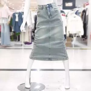 abfz h라인 뒷밴딩 데님 롱 스커트  SLBZZ5S32G