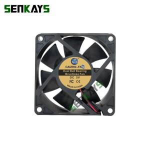 듀얼 볼 베어링 7025 70MM 70*70*25MM DC 5V 12V 24V 냉각 팬 컴퓨터 CPU 케이스 2pin