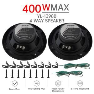 2pcs 5 인치 4 웨이 자동차 스피커 400W 13CM 도어 서브 우퍼 오디오 음악 스테레오 전체 범위 주파수 Hifi