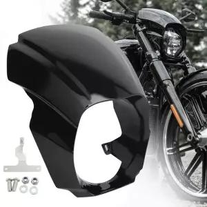 Harley Softail 브레이크 아웃 FXBR FXBRS 2018-2022 2021 용 오토바이 매트 블랙 프론트 마스크 헤드