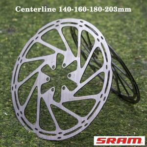 2pc SRAM 자전거 브레이크 로터 센터 라인 140mm 203mm MTB 도로 부품 용 스테인레스 스틸 유압 디스크