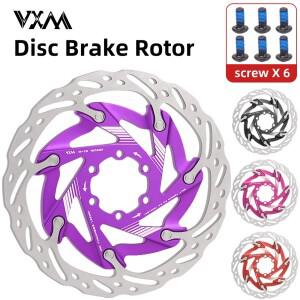 VXM 자전거 6 볼트 플로팅 디스크 브레이크 패드 알루미늄 Allo 160mm 냉각 열 방출 다운 힐 MTB 로터