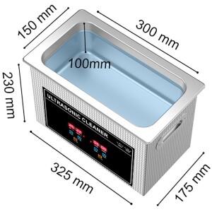 LEADSONIC 초음파 세척기, 99 분 타이머 및 히터 포함 가전 제품, 4L, 300x150x100mm Ultrasonic Cleaner
