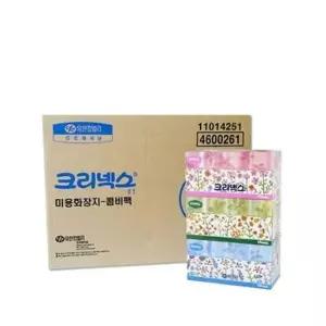 티슈 각 미용 크리넥스 화장지 250매x3개x6팩 휴지
