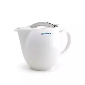 [엄지척]제로재팬 PWY461G0 도자기 라운드 티포트 580ml 화이트 티팟