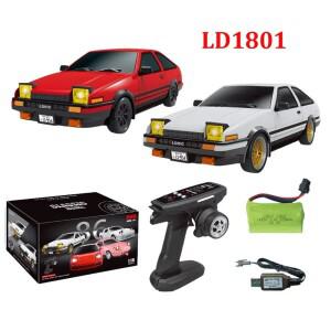 LDRC LD1801 AE86 1:18 원격 조종 드리프트 카, 자이로스코프, LED, 2.4G 및 타이어 포함, RC 카  선물