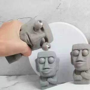 눈알 튀어나오는 모아이 석상 모찌 말랑이 스퀴시 슬라임 스트레스볼 액체괴물 주물럭 촉감놀이 만득이