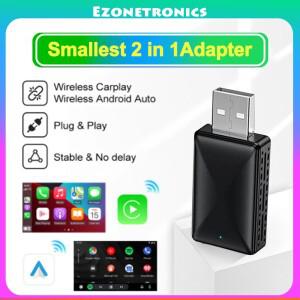 유선-무선 카플레이 안드로이드 자동 어댑터, USB 플러그 앤 OEM 스테레오용, 2 인 1