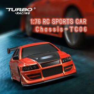 터보 레이싱 1/76 C76 플랫 러닝 미니 RC카 RTR 온로드 무선 조종 모델 데스크탑 장난감 성인 및