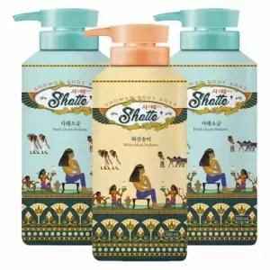 샤워때비누 사해소금 500ml 2개 + 화송이 1개