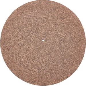 SUPERFINDINGS 1개 300x3mm 코르크 고무 턴테이블 플래터 슬립매트 평평한 원형 레코드 구멍 포함 커피용
