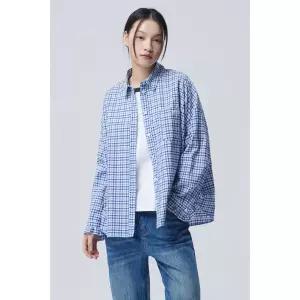 베네통 브랜드마크 체크 블라우스 BABLF1631