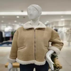 포커스 사선포켓 무스탕 자켓 FW3K7JK0354