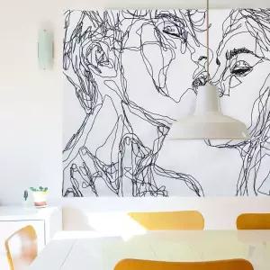 대형 액자 패브릭 포스터 커플 L 가림천 인테리어