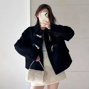 코드그라피 우먼 더플 숏 코트-다크 네이비