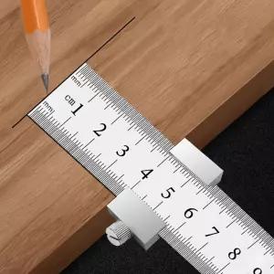 PL 실용적인 마킹게이지 마크툴 정밀측정 마킹게이지+스틸자(40cm) No10