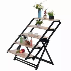 접이식 2in1 테이블 및 선반(베이지) [BGA11475]