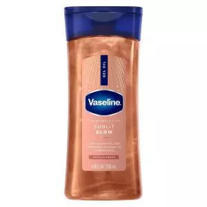 Vaseline Glazed and Glisten 선라이트 글로우 바디 젤 오일 바닐라 코코아 쉬머링, 울트라 하이드레이팅