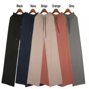 [텐바이텐][홍은]세로 5color 고무줄바지 여자 스트라이프 와이드팬츠