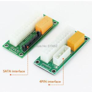 데스크탑 ATX 24PIN 듀얼 PSU 전원 동기화 장치 시작 비트코인 채굴용 확장 케이블 카드 어댑터 add2psu