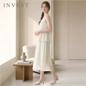 인베스트 도트 나염 레이어드 롱 원피스_INI6M1OP4481