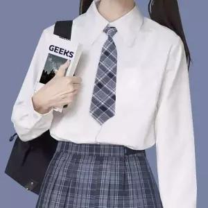 [제이큐]교복 체크 자동 넥타이(블루) G