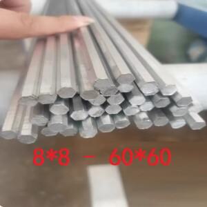 1PC 6061 알루미늄 육각 막대 바 서브텐스 거리 8mm