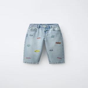 국내배송 ZARA 자라 CARS 라이트닝 맥퀸 ⓒ DISNEYPIXAR 배기 청바지 미디움 블루 4441620427 2122556