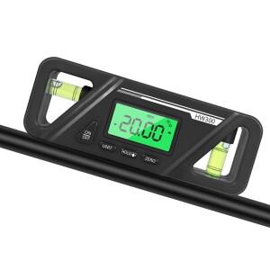 HW300 경사계 LCD 디스플레이 디지털 각도기 레벨 미터 측정기 90 ° 네오디뮴 자석 베이스
