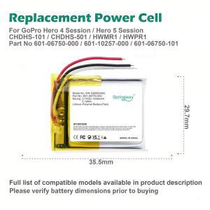 601-06750-000, 601-10257-000 카메라 배터리 1400mAh (고프로 히어로 4 세션, 히어로 5 세션, CHDHS-501,