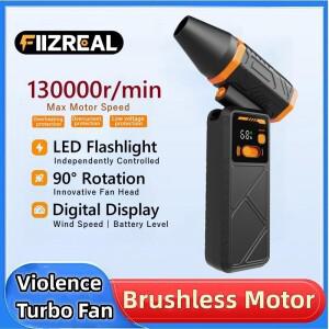 피즈리얼 H28 브러쉬리스 터보 블로워- 8000mAh 듀얼 배터리 130,000RPM 타이푼 바람 디지털 디스플레이 및