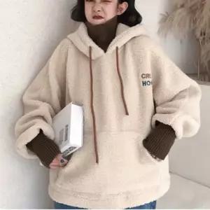 겨울 필수 아이템 여성 양털 후리스 따뜻한 후드티