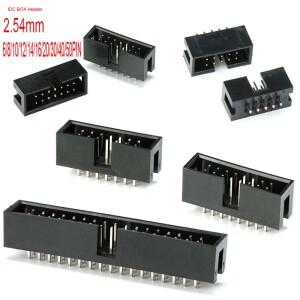10pcs dip 6P 34P 핀 2.54MM 피치 남성 소켓 스트레이트 idc 박스 헤더 PCB 커넥터 이중 행 DC3
