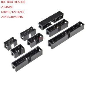5/10pcs Dip 6/10/20/26/34/40 핀 2.54mm 피치 수 소켓 스트레이트 Idc 박스 헤더 Pcb 커넥터 이중 행 Dc3