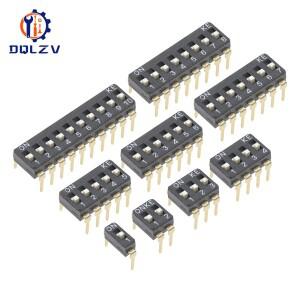 DIP 스위치 토글 2.54mm 1P/2P/3P/4P/5P/6P/8P/10P 검정색 SMD 금도금 핀