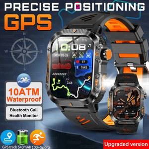 2025New GPS 스마트 시계 Xiaomi IOS 군사 나침반 손전등 Smartwatch 남자 10ATM 방수 100 스포츠 모드 BT 통화 시계