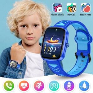 L GE 2025 어린이 스마트 시계 어린이 HD 터치 스크린 게임 Smartwatch 음악 시계 소년 소녀 선물 OS 안드로이드에 대한 어린이 Smartwatch