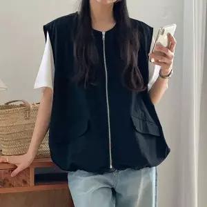 [하프클럽/아이우먼]아이우먼 이지스트링집업조끼 OKY155M605 빅사이즈