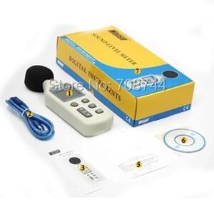 WS1361 디지털 사운드 레벨 미터 압력 테스터 30-130dB 데시벨 USB 소음 측정(컴퓨터 소프트웨어 디스플레