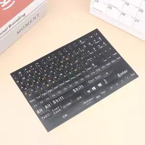 1Pc 풀 사이즈 러시아어 키보드 스티커 문자 알파벳 레이아웃 스티커 키 노트북 데스크탑 PC 키보드 커버