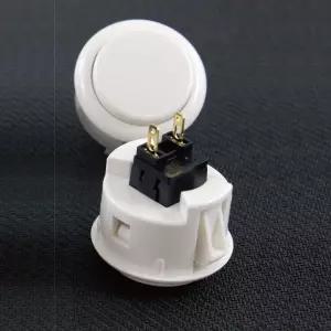 Sanwa 2피스 OBSF30 푸시 버튼 30mm 아케이드 자마 비디오 게임 및 콘솔용 화이트 SNWA