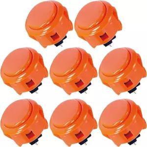 SANWA 8개입 OBSF30 푸시 버튼 30mm 아케이드 Jama 비디오 게임 및 콘솔용 오렌지 SNWA