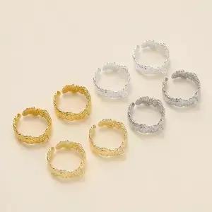 2 개/갑 14/18K 골드 도금 불규칙한 오픈 스플릿 링 수제 DIY 설정 쥬얼리 만들기 용품 액세서리