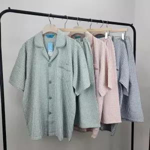 [룽스_6818]국산 여름 여름잠옷 반팔 커플잠옷 면잠옷